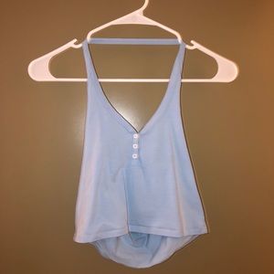 Light blue halter top